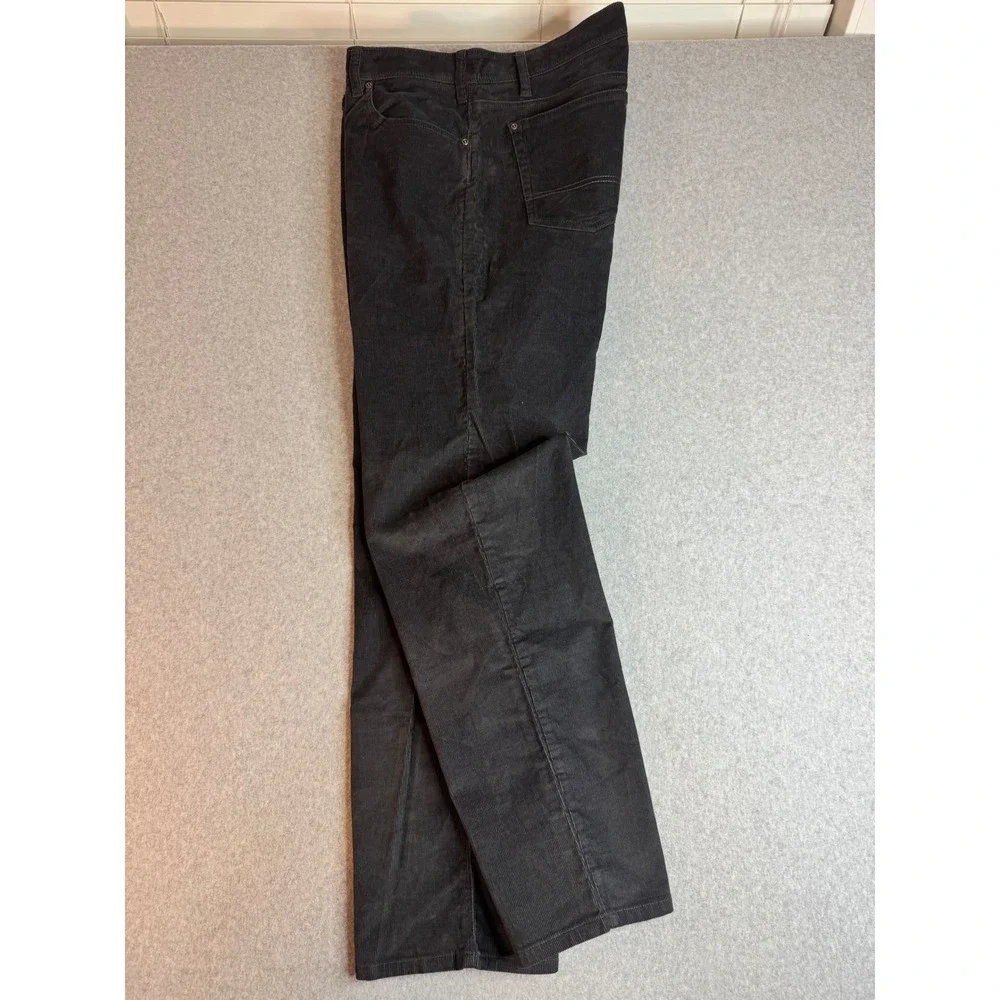 Orvis Mens Five Pocket Corduroy Pants Charcoal Gray Straight Leg 42x32